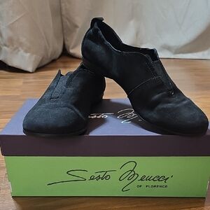 Sesto Meucci Adena Black Nabuk Flats